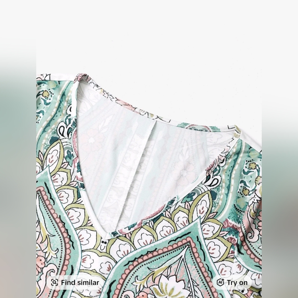 Elegant Paisley Print Maxi Dress - Picture 5 of 6